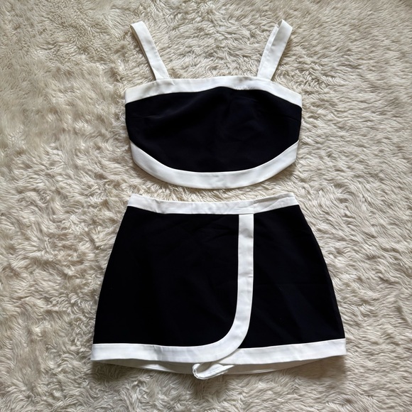 Amanda Uprichard Black and White Skirt Set - Picture 4 of 11